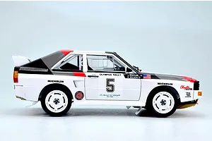 NuNu 1/24 Audi Sport Quattro S1 ('86 US Olympus Rally) Scaled Plastic Model Kit image 55770
