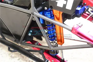 GPM Blue Aluminium 139mm Rear Adjustable Piggyback Shocks 2Pcs image 55904