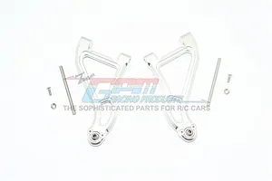 GPM Silver Aluminium Front Upper Suspension Arms 2Pcs w/ Hardware