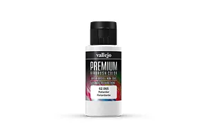 A 60ml bottle of Vallejo Premium Airbrush Color Retarder with a black cap and white label against a white background.