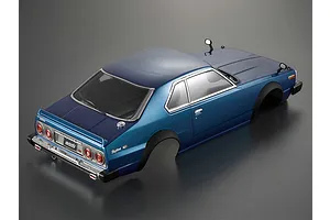 Killerbody 1/10 1977 Nissan Skyline Hardtop 2000 GT-ES Blue Painted Body Shell image 56103