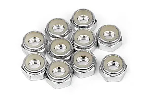 HPI 5mm Silver Aluminium Nyloc Nuts 10Pcs image 5636