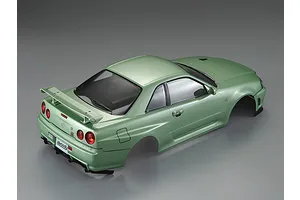 Killerbody 1/10 Nissan Skyline R34 Champagne Green Painted Body Shell image 56352