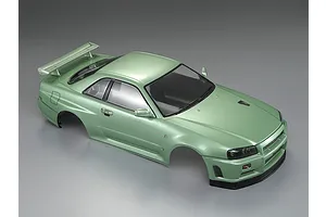 Killerbody 1/10 Nissan Skyline R34 Champagne Green Painted Body Shell image 56353
