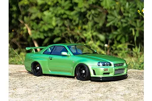 Killerbody 1/10 Nissan Skyline R34 Champagne Green Painted Body Shell image 56365