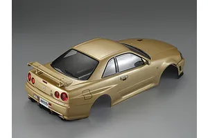 Killerbody 1/10 Nissan Skyline R34 Champagne Gold Painted Body Shell image 56370