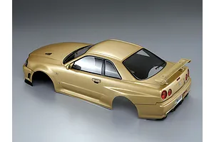 Killerbody 1/10 Nissan Skyline R34 Champagne Gold Painted Body Shell image 56374