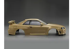 Killerbody 1/10 Nissan Skyline R34 Champagne Gold Painted Body Shell image 56377