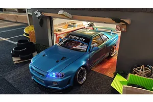 Killerbody 1/10 Nissan Skyline R34 Clear Unpainted Body Shell image 56384