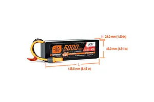 Spektrum 14.8V 5000mAh 50C Hard Case LiPo Battery w/ G2 Smart Technology image 57203
