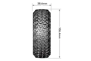 Louise 1.9" CR-Griffin Super Soft Tyres on Black Chrome Rims - Glued Wheels 2Pcs image 57262