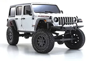 Kyosho Mini-Z Jeep Wrangler Unlimited Rubicon RC Rock Crawler Electric 4WD RTR - Bright White image 57412