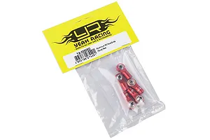 Yeah Racing Aluminium M3 Rod Ends 5Pcs - Red image 57529