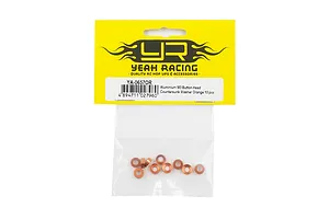 Yeah Racing Orange Aluminium M3 Button Head Countersunk Washers 10Pcs image 57573