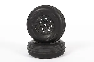 Axial 1.2/1.6" ST28 Razor Front & Rear Paddle Tyres on Black Rims - Glued Wheels 4Pcs image 57601