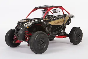 Axial 1.2/1.6" ST28 Razor Front & Rear Paddle Tyres on Black Rims - Glued Wheels 4Pcs image 57602