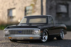 Losi V-100 1972 Chevy C10 RC Pick-Up Truck Electric 4WD 1/10 Scale RTR - Black image 57689