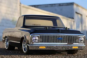 Losi V-100 1972 Chevy C10 RC Pick-Up Truck Electric 4WD 1/10 Scale RTR - Black image 57691