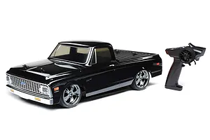 Losi V-100 1972 Chevy C10 RC Pick-Up Truck Electric 4WD 1/10 Scale RTR - Black image 57694