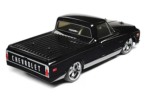 Losi V-100 1972 Chevy C10 RC Pick-Up Truck Electric 4WD 1/10 Scale RTR - Black image 57695