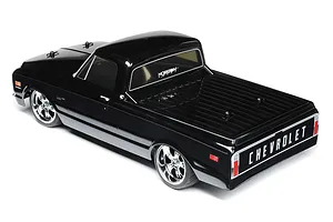 Losi V-100 1972 Chevy C10 RC Pick-Up Truck Electric 4WD 1/10 Scale RTR - Black image 57696