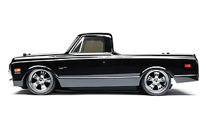 Losi V-100 1972 Chevy C10 RC Pick-Up Truck Electric 4WD 1/10 Scale RTR - Black image 57697