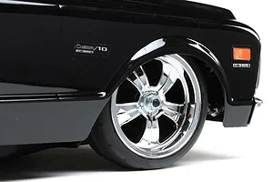 Losi V-100 1972 Chevy C10 RC Pick-Up Truck Electric 4WD 1/10 Scale RTR - Black image 57702