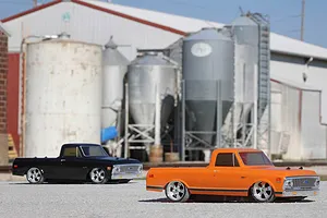 Losi V-100 1972 Chevy C10 RC Pick-Up Truck Electric 4WD 1/10 Scale RTR - Black image 57709