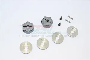 GPM Grey Silver Aluminium 12mm to 17mm Hex Adapters 2pcs image 58013