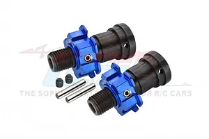 GPM Hardened Steel CVD Joints &amp; Blue Aluminium Wheel Hexes Set w/ Hardware