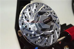 GPM Black Aluminium 12mm Brake Disc Wheel Hex +3mm Adapters 2Pcs image 2