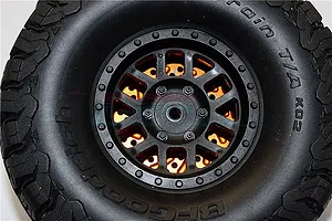 GPM Black Aluminium 12mm Brake Disc Wheel Hex +3mm Adapters 2Pcs image 4