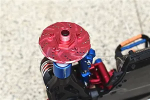 GPM Red Aluminium 17mm Brake Disc Wheel Hex +6mm Adapters 2Pcs image 58598