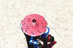 GPM Red Aluminium 17mm Brake Disc Wheel Hex +6mm Adapters 2Pcs image 58599