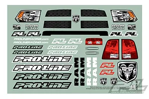 Pro-Line 1/10 Ram 1500 Clear Unpainted Body Shell w/ Decal Sheet image 59023
