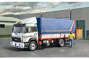 Italeri 1/24 Iveco Turbostar 190-42 Canvas With Elevator Scaled Plastic Model Kit image 59125