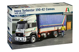 Italeri 1/24 Iveco Turbostar 190-42 Canvas With Elevator Scaled Plastic Model Kit image 59132