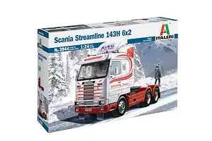 Italeri 1/24 Scania Streamline 143H 6x2 Truck Scaled Plastic Model Kit image 59246