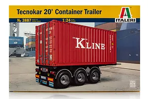 Italeri 1/24 Tecnokar 20' Container Trailer Scaled Plastic Model Kit image 59305