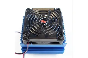 Hobbywing Blue Aluminium 44mm Heat Sink w/ Cooling Fan image 59366