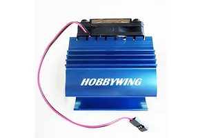 Hobbywing Blue Aluminium 44mm Heat Sink w/ Cooling Fan image 59367