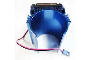 Hobbywing Blue Aluminium 44mm Heat Sink w/ Cooling Fan image 59368