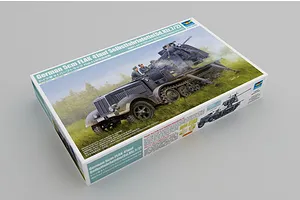 Trumpeter 1/35 scale German 5cm FLAK 41 auf Selbstfahrlafette (Sd.Kfz.7/2) plastic model kit box.