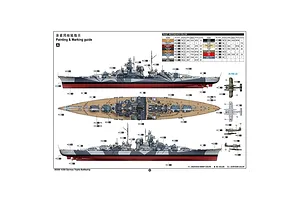 Trumpeter 1/350 German Tirpitz Battleship Scaled Plastic Model Kit image 59615
