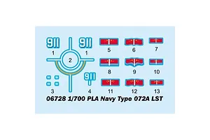 Trumpeter 1/700 Chinese Navy 72A Tank Landing Ship Scaled Plastic Model Kit image 59629