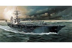 Academy 1/800 USS Kitty Hawk 1444 Aircraft Carrier Scaled Plastic Model Kit image 59697
