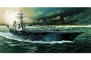 Academy 1/800 USS Kitty Hawk 1444 Aircraft Carrier Scaled Plastic Model Kit image 59698
