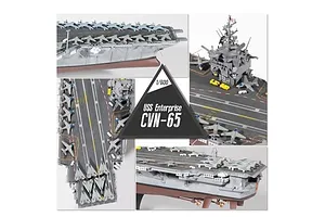 Academy 1/600 USS Enterprise CVN-65 Aircraft Carrier Scaled Plastic Model Kit image 59713