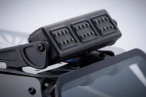 Rovan Black Steel GT Sand Rail Baja Roll Cage w/ Painted Blue Panels, LED Light Bar & Spare Tyre Mount image 59776