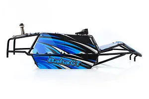 Rovan Black Steel GT Sand Rail Baja Roll Cage w/ Painted Blue Panels, LED Light Bar & Spare Tyre Mount image 59777